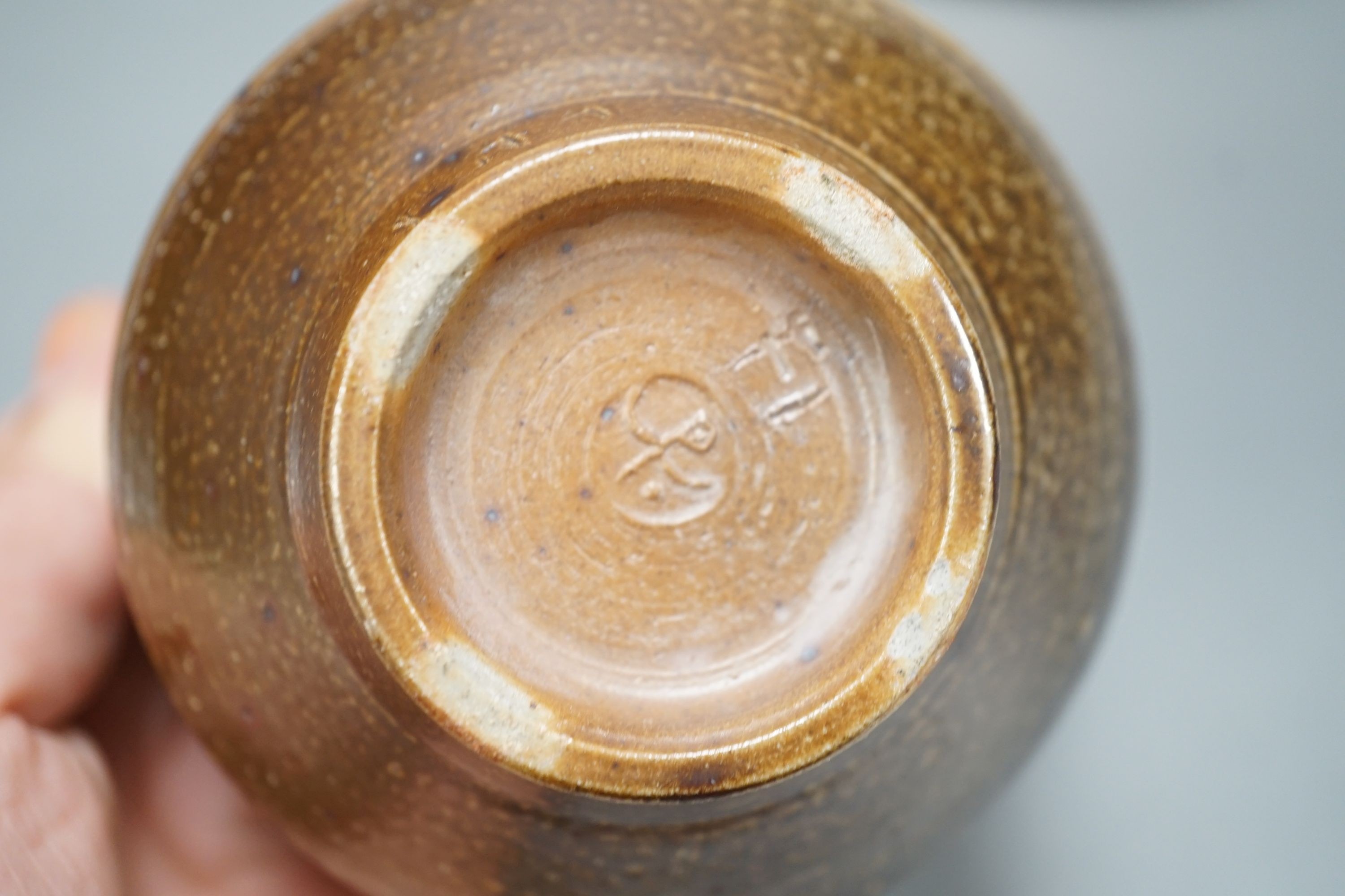 Ray Finch, a small Winchcombe pottery bowl and a studio pottery jug, 10cm